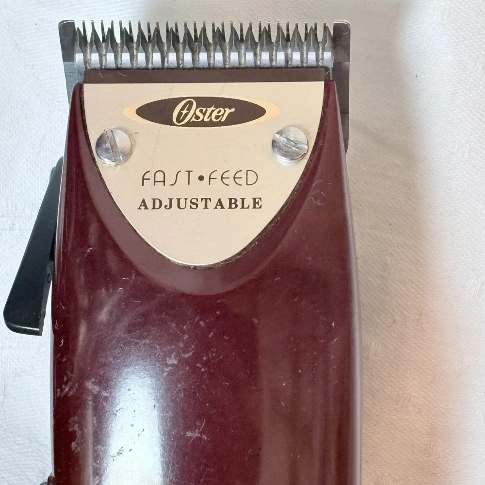 Oster Fast Feed Adjustable Pivot Motor Clipper Burgundy Made in USA 23-51F
